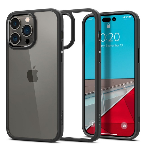 Удароустойчив калъф Spigen Ultra Hybrid за iPhone 14 Pro Max, ACS04817, Matte, Черен