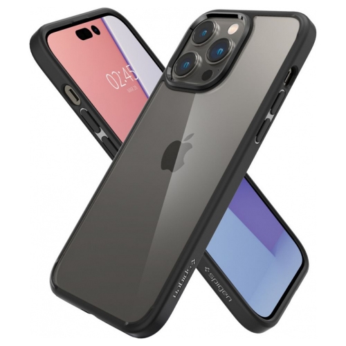 Удароустойчив калъф Spigen Ultra Hybrid за iPhone 14 Pro Max, ACS04817, Matte, Черен