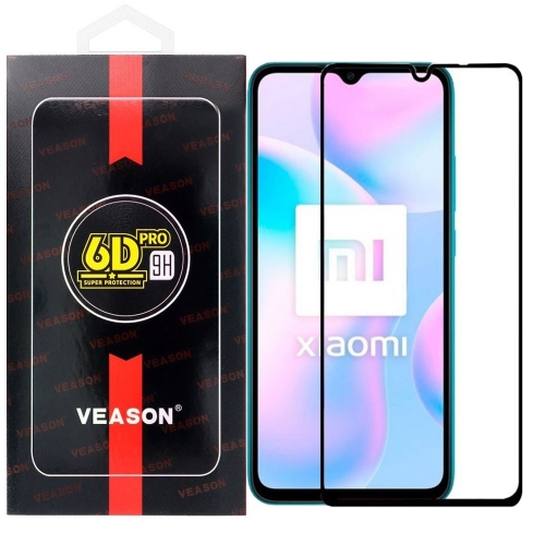 Стъклен протектор Veason 6D Pro Full Glue Redmi 9A, черен