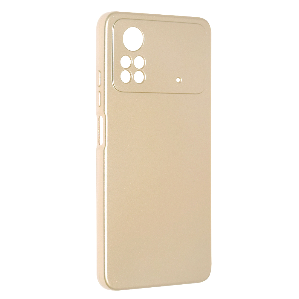 Силиконов калъф Metallic за Xiaomi Poco X4 Pro, Златист