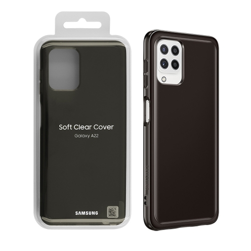 Калъф Samsung Soft Clear Cover за Samsung Galaxy A22 4G, EF-QA225TBE, черен