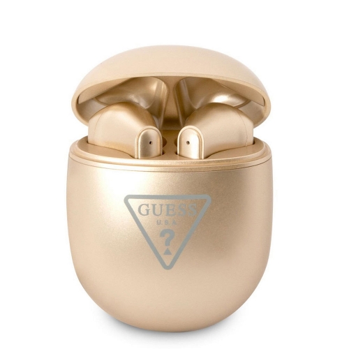 Слушалки Guess True Wireless Triangle Logo BT5.2, GUTWST82TRD, Златист, TWS, 3666339099381