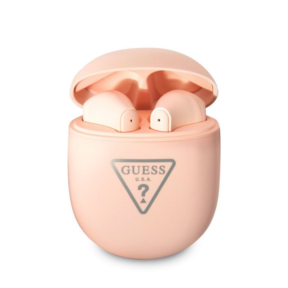 Слушалки Guess True Wireless Triangle Logo BT5.2, GUTWST82TRP, Розов, TWS, 3666339099374