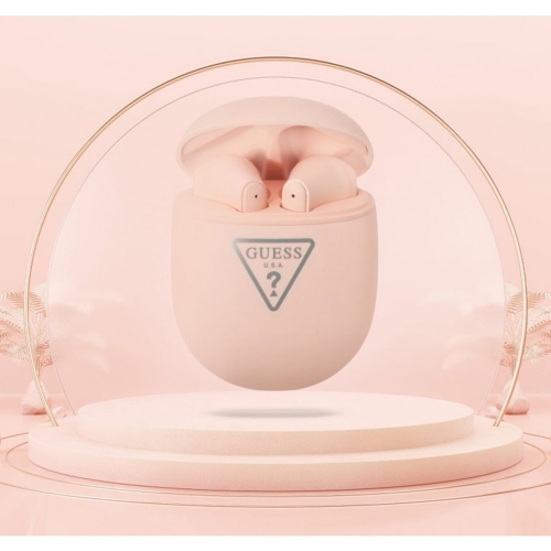 Слушалки Guess True Wireless Triangle Logo BT5.2, GUTWST82TRP, Розов, TWS, 3666339099374