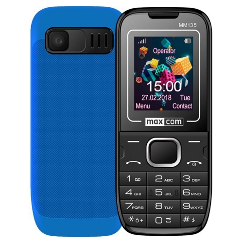 Мобилен телефон MAXCOM MM135 DS, Черен-Син