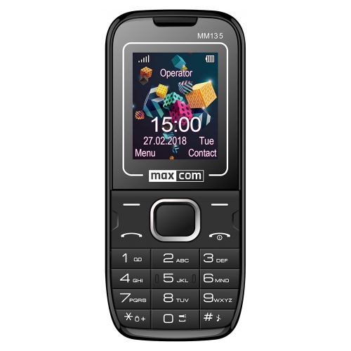 Мобилен телефон MAXCOM MM135 DS, Черен-Син