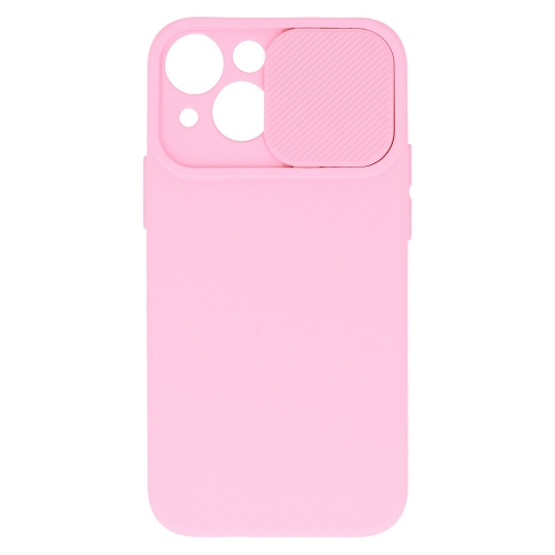Силиконов калъф Camshield Soft за iPhone 14, Светло розов