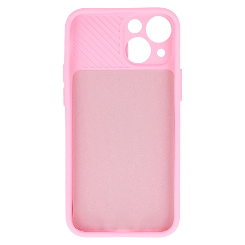 Силиконов калъф Camshield Soft за iPhone 14, Светло розов
