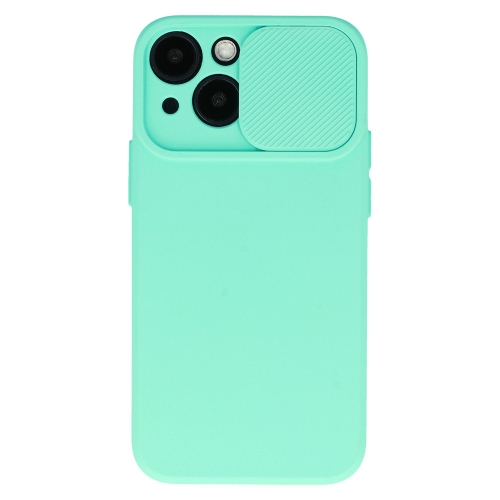 Силиконов калъф Camshield Soft за iPhone 14, Мента