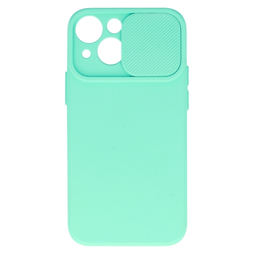 Силиконов калъф Camshield Soft за iPhone 14, Мента