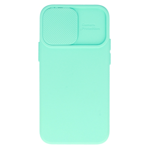 Силиконов калъф Camshield Soft за iPhone 14, Мента