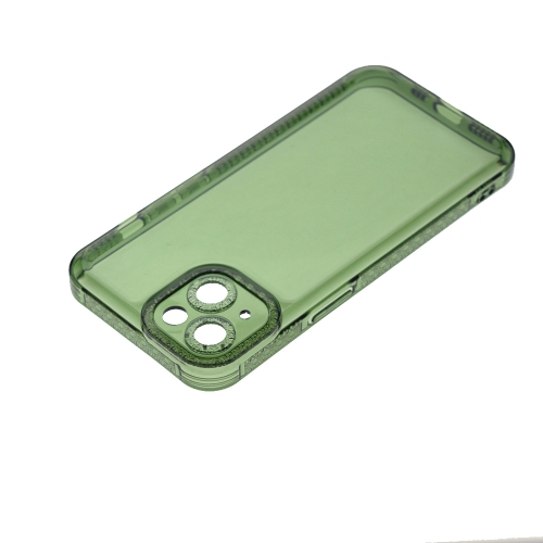 Силиконов Crystal Diamond за iPhone 14, 2mm, прозрачно зелен