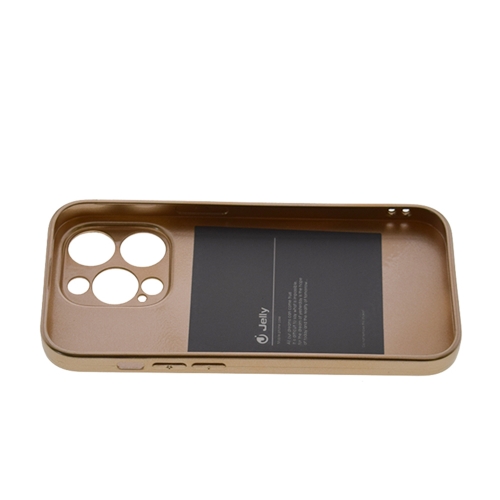 Силиконов калъф Jelly Case за iPhone 14 Pro, Златист