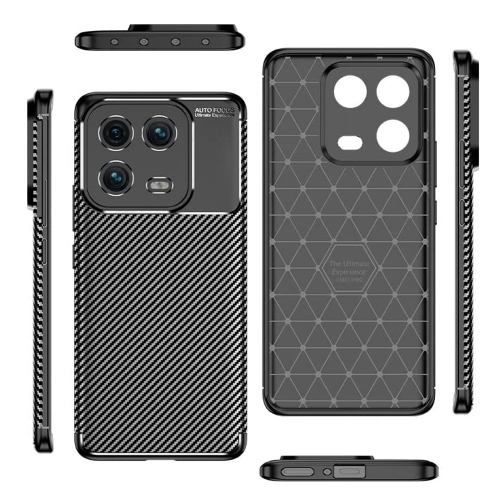 Силиконов Калъф Carbon Fibre Texture за Xiaomi 13, черен
