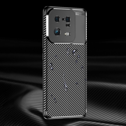 Силиконов Калъф Carbon Fibre Texture за Xiaomi 13 Pro, черен