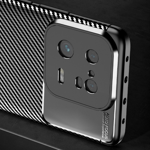 Силиконов Калъф Carbon Fibre Texture за Xiaomi 13 Pro, черен