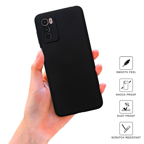 Силиконов калъф Matt за Motorola G42, Черен
