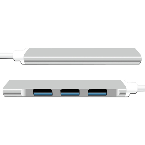 Адаптор USB HUB 4xUSB 2.0/3.0, Сребрист