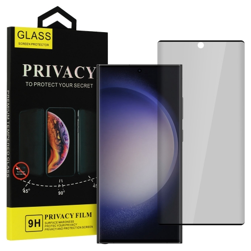 Стъклен Протектор 5D Full Glue PRIVACY за Samsung Galaxy S22 Ultra, черен