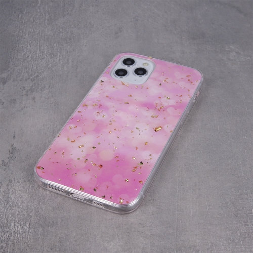 Силиконов калъфж GOLD GLAM за IPhone 13 Pro, розов