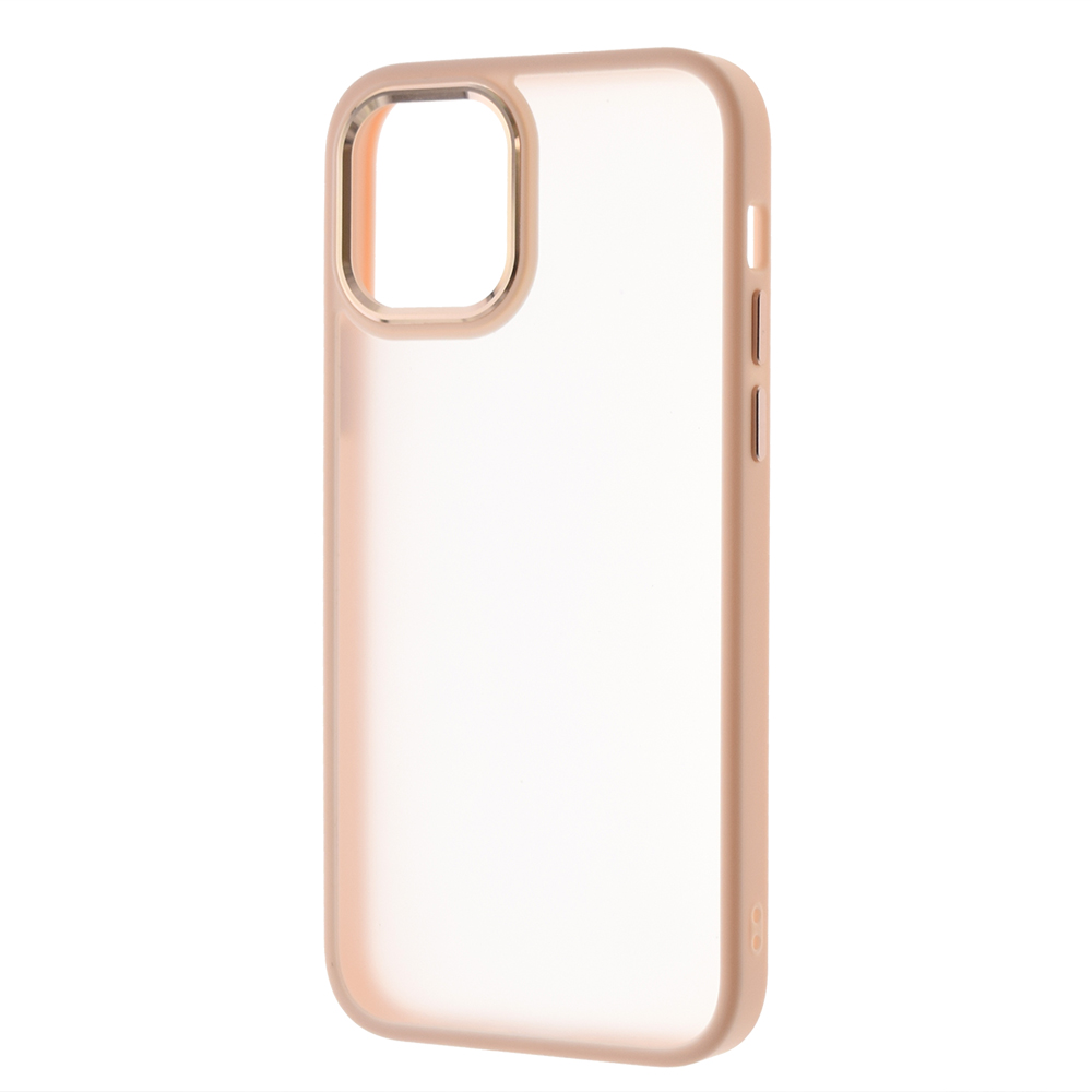 Удароустойчив калъф Satin за iPhone 12/12 Pro, Розово- Златист