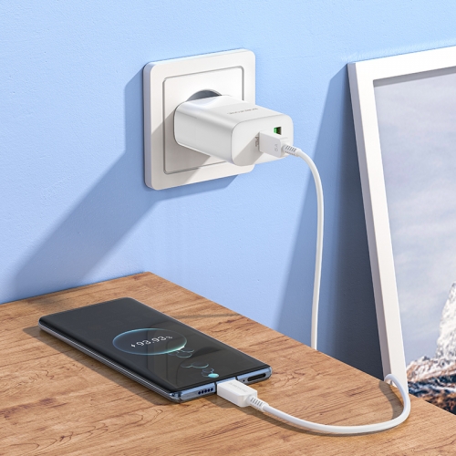 Зарядно BOROFONE Wall Charger BN10, Sunlight USB с Type C 3.0, PD, 65W с кабел, Type C към Type C, бял