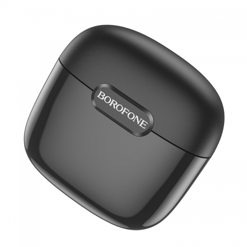 Безжични Слушалки Borofone BW29 Charm, TWS, катарама, Черен калъф