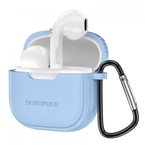 Безжични Слушалки Borofone BW29 Charm, TWS, катарама, Син калъф