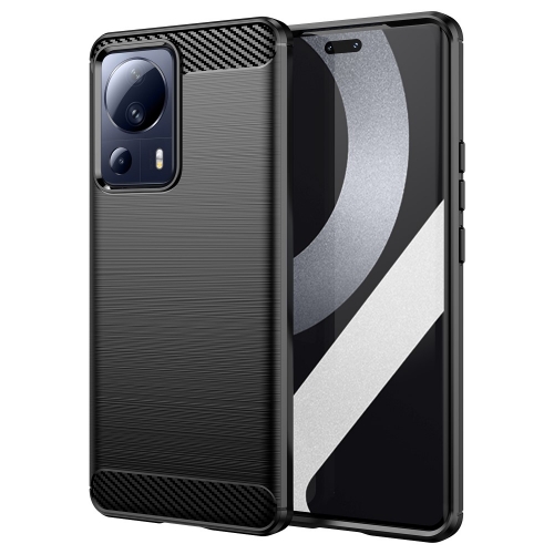 Силиконов Калъф Carbon Fibre Brushed за Xiaomi 13 Lite, черен