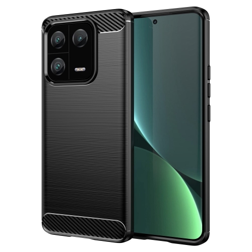 Силиконов Калъф Carbon Fibre Brushed за Xiaomi 13 Pro, черен