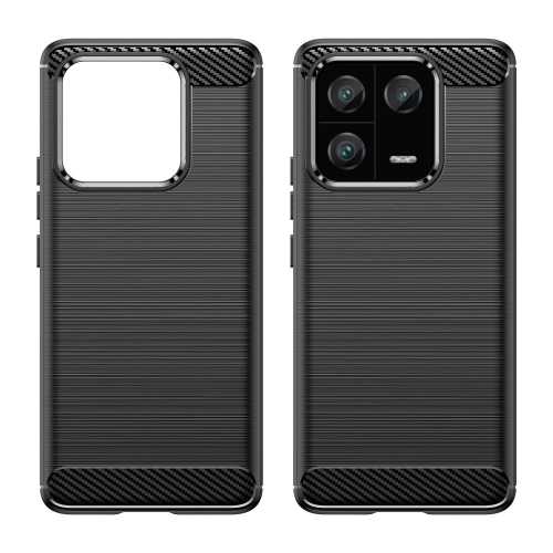 Силиконов Калъф Carbon Fibre Brushed за Xiaomi 13 Pro, черен