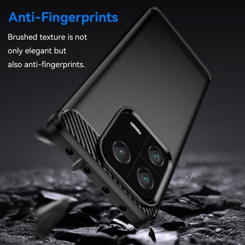 Силиконов Калъф Carbon Fibre Brushed за Xiaomi 13 Pro, черен