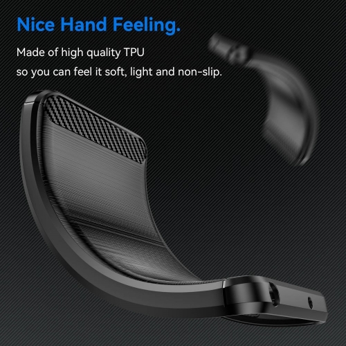 Силиконов Калъф Carbon Fibre Brushed за Xiaomi 13 Pro, черен