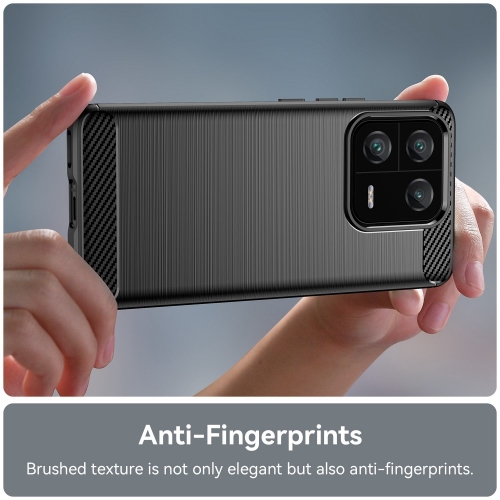 Силиконов Калъф Carbon Fibre Brushed за Xiaomi 13 Pro, черен