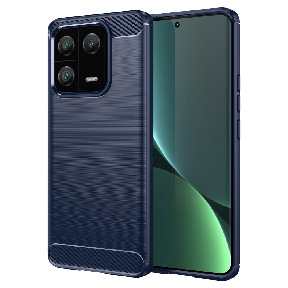 Силиконов Калъф Carbon за Xiaomi 13 Pro, син