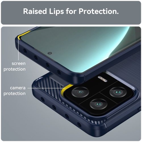 Силиконов Калъф Carbon за Xiaomi 13 Pro, син