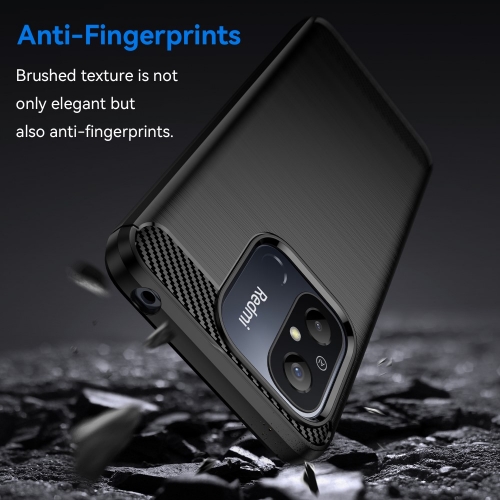 Силиконов Калъф Carbon за Xiaomi Redmi 12C, черен