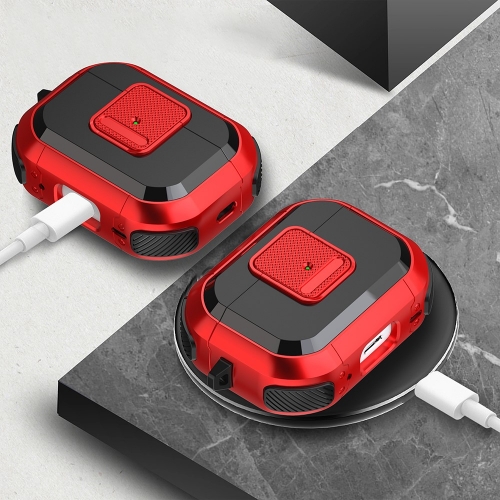 Удароустойчив калъф за слушалки AirPods Pro 2, червен