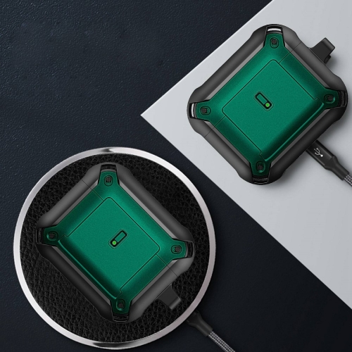 Удароустойчив калъф за слушалки AirPods 3, зелен