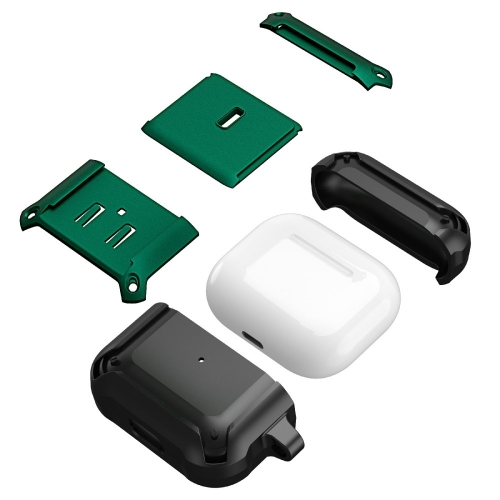 Удароустойчив калъф за слушалки AirPods 3, зелен