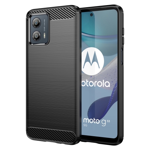 Силиконов Калъф Carbon за Motorola Moto G53 5G, черен