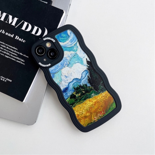 Силиконов калъф Wavy за IPhone 14, пейзаж
