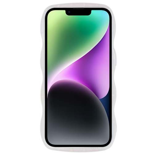 Силиконов калъф Wavy за IPhone 14, зелени цветя