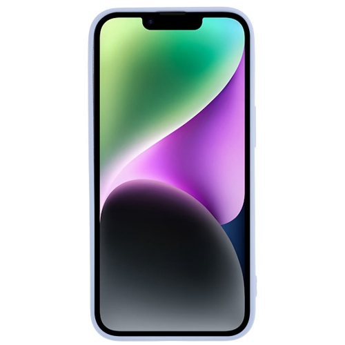 Силиконов калъф Silicone Lite Card Slot за IPhone 14, светло лилав