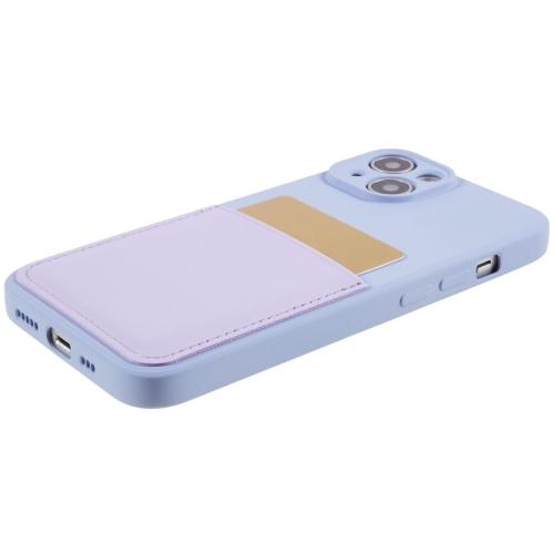 Силиконов калъф Silicone Lite Card Slot за IPhone 14, светло лилав