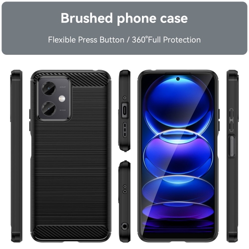 Силиконов Калъф Carbon за Xiaomi Redmi Note 12 5G, черен