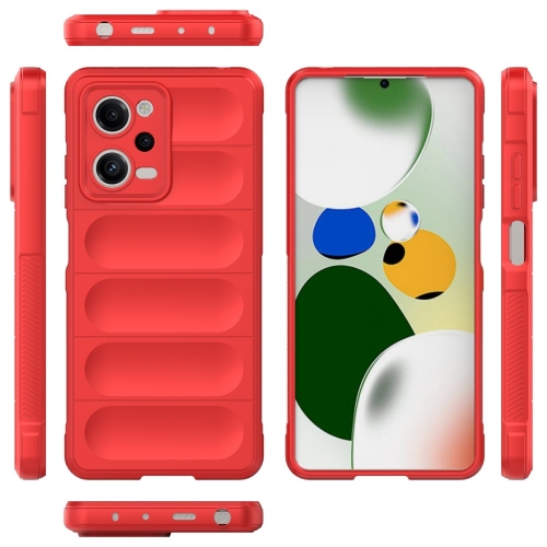 Силиконов калъф Wear-resistant за Xiaomi Redmi Note 12 Pro 5G, червен