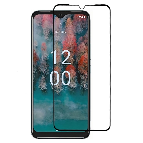 Стъклен протектор 5D Full Glue за Nokia C12 4G, Черен