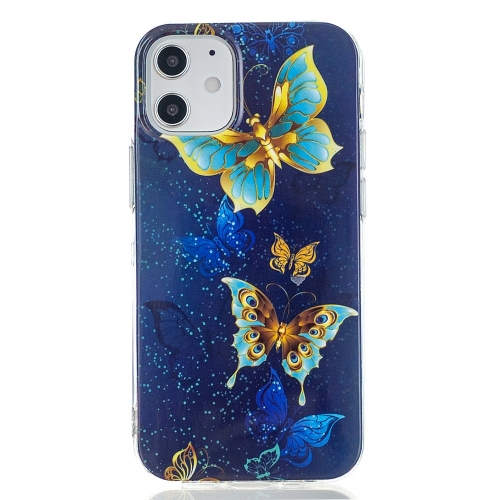 Силиконов калъф IPhone 12 / 12 Pro, светеща пеперуда