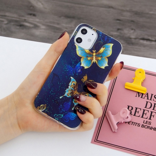Силиконов калъф IPhone 12 / 12 Pro, светеща пеперуда